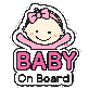 full image Baby on Board Sticker (Basic girl)